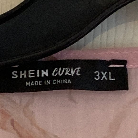 Shein Curve Long Sleeve Pink Wrap Around Top 3x - Picture 4 of 5